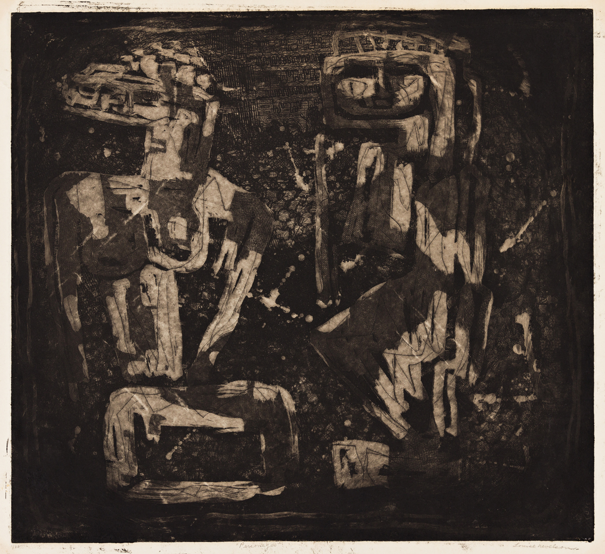 LOUISE NEVELSON One Ancient Figures.